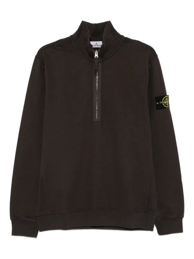 STONE ISLAND - Half-zip gris plomb
