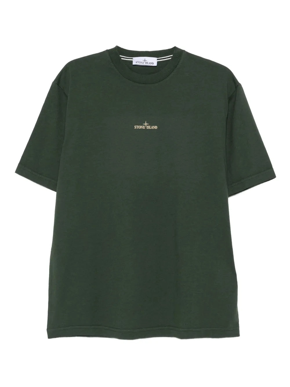 STONE ISLAND - T-shirt vert à imprimé