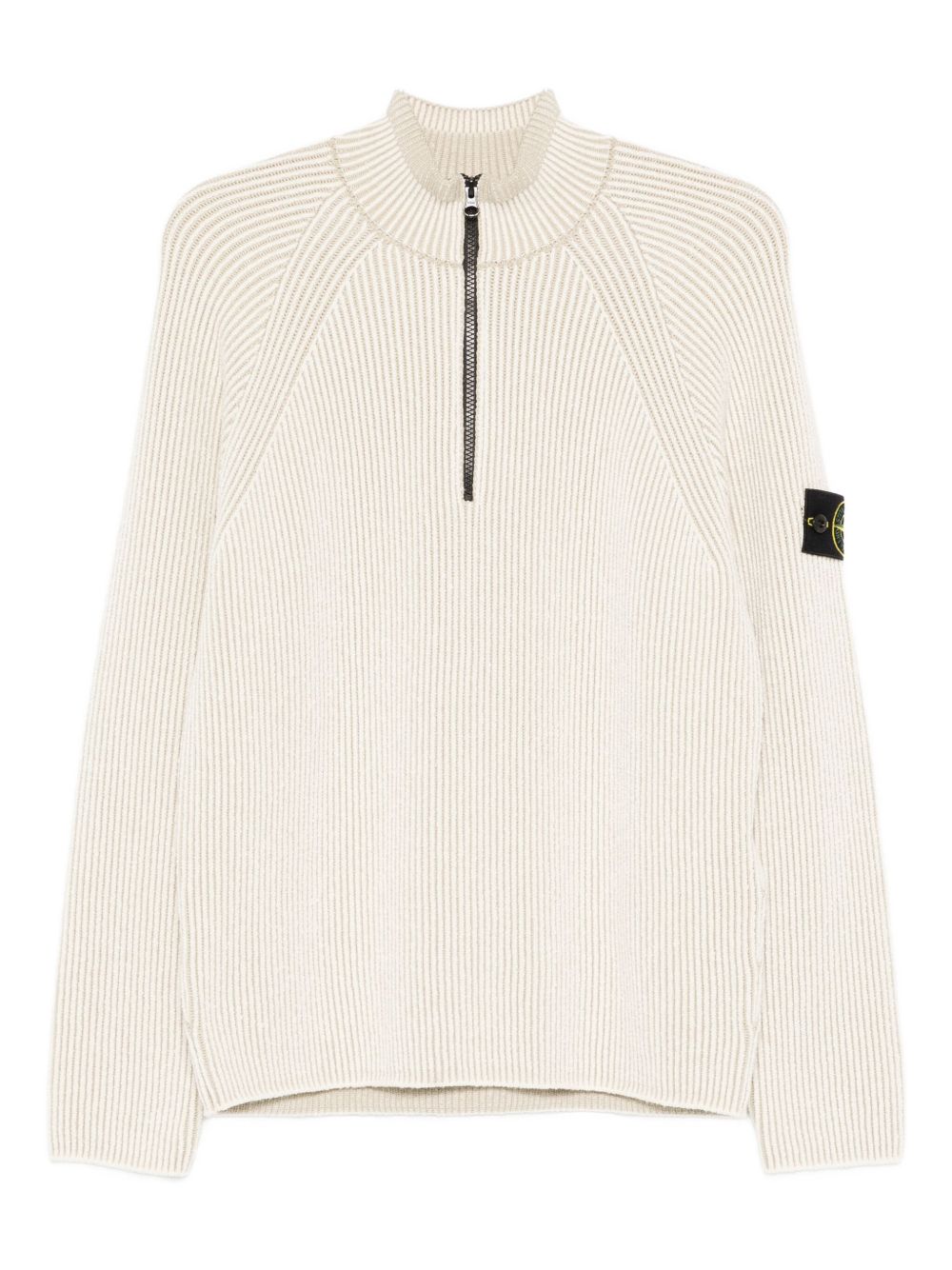 STONE ISLAND - Maille zippée Beige