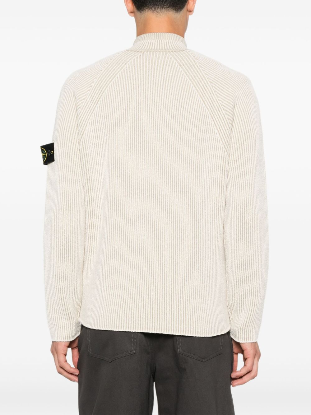 STONE ISLAND - Maille zippée Beige