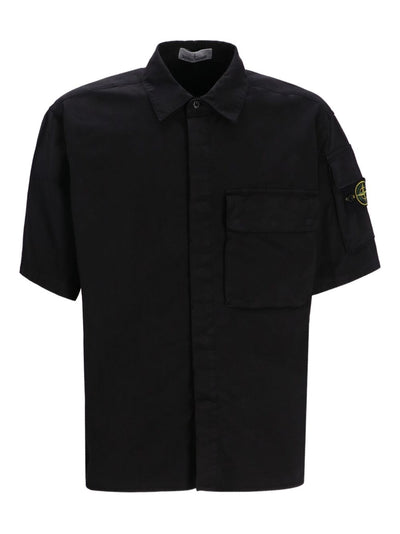 STONE ISLAND - Chemise manches courtes Noir