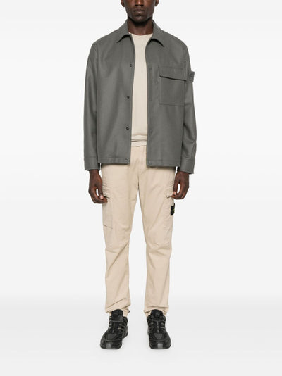 STONE ISLAND GHOST - Surchemise en laine Grise