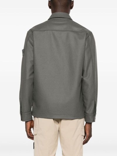 STONE ISLAND GHOST - Surchemise en laine Grise