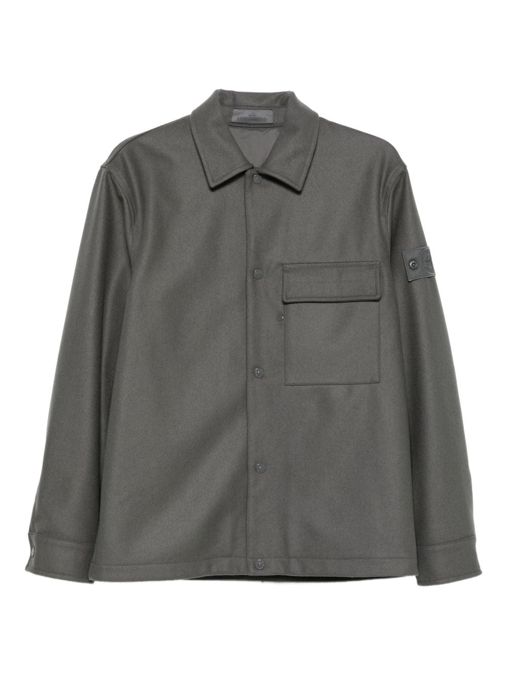 STONE ISLAND GHOST - Surchemise en laine Grise