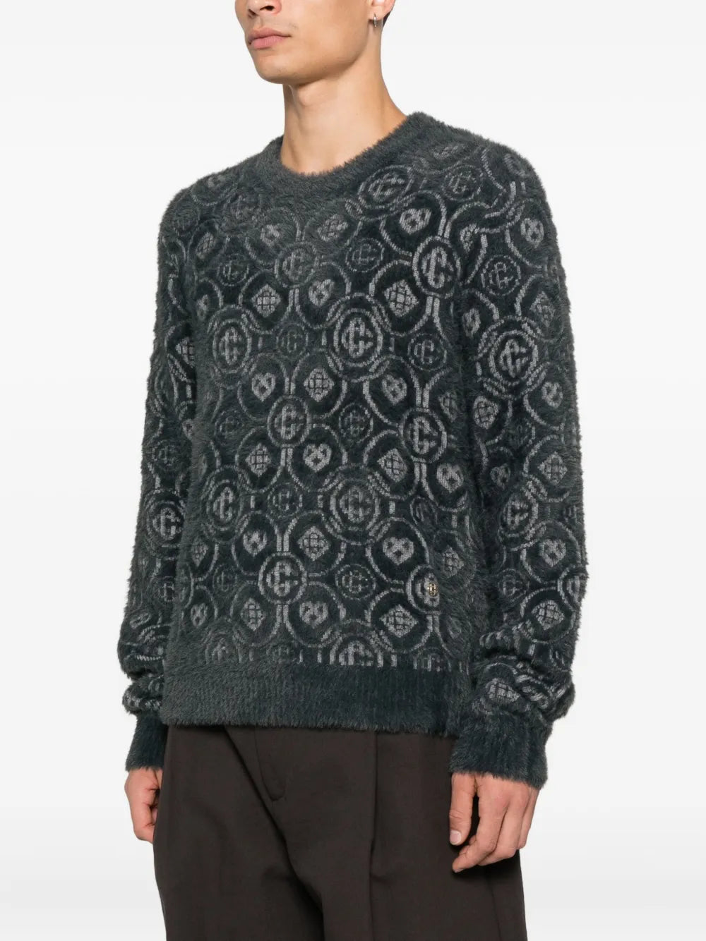 casablanca - pull à motif monogrammé