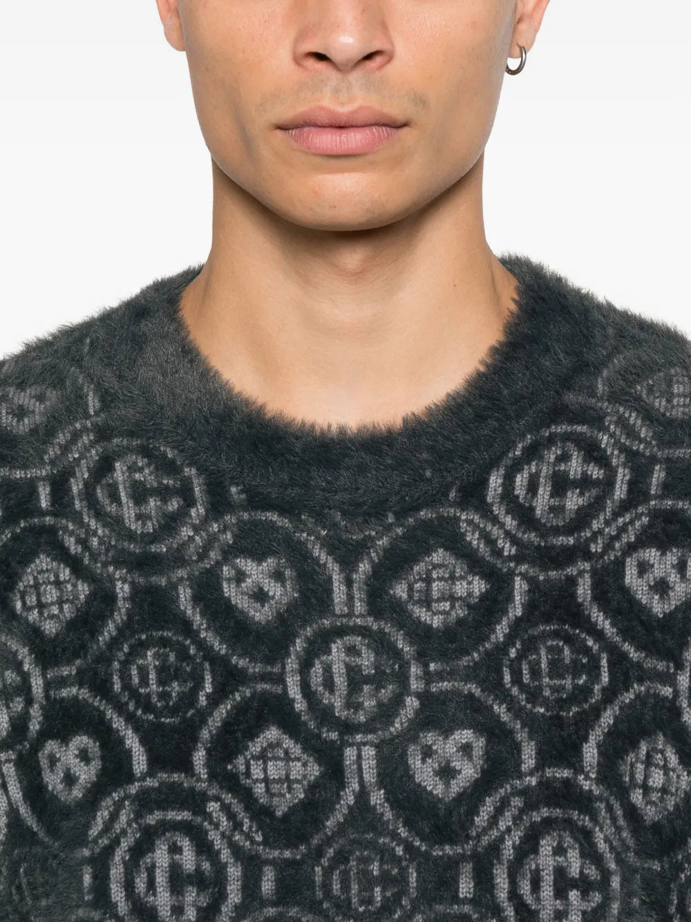 casablanca - pull à motif monogrammé