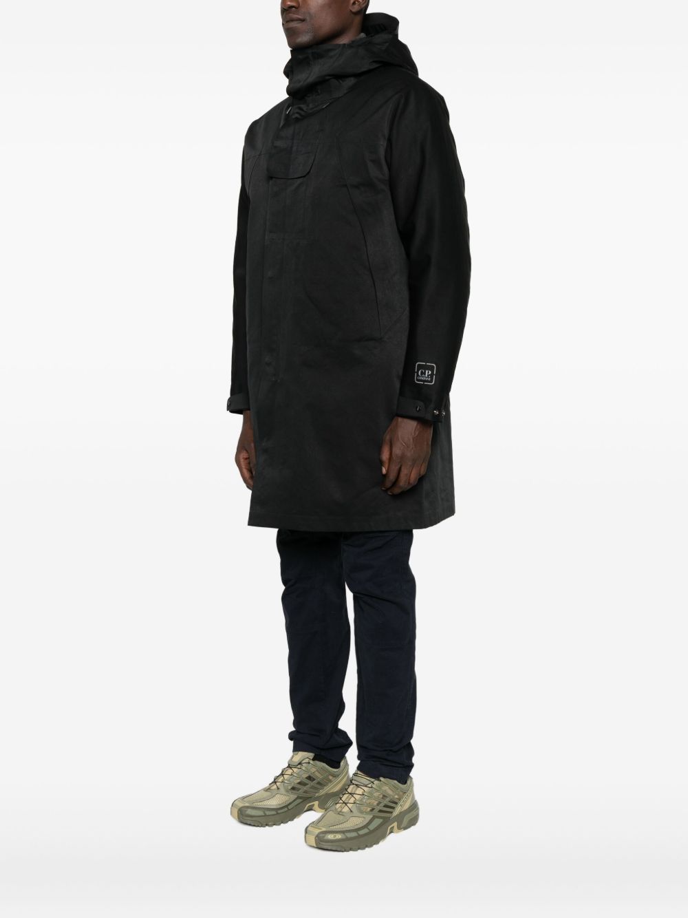C.P. COMPANY - Veste longue noire Metropolis series