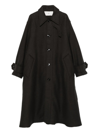 AMI PARIS - Manteau en laine vierge à simple boutonnage