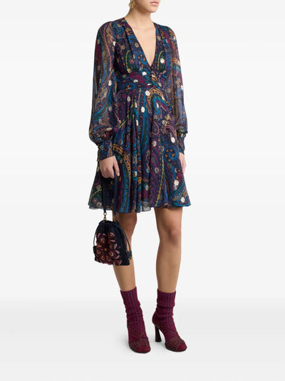 ETRO - Robe courte à motif cachemire