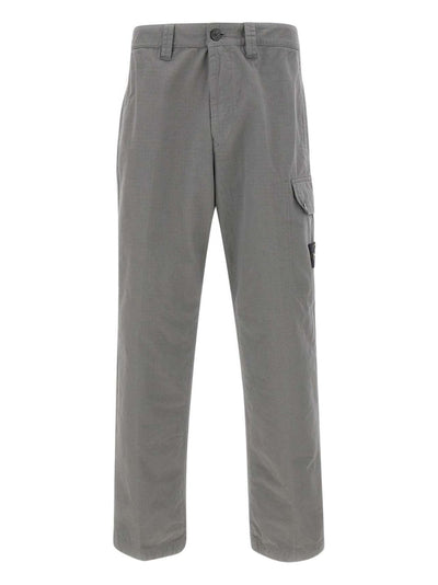 STONE ISLAND - Cargo droit en ripstop Gris