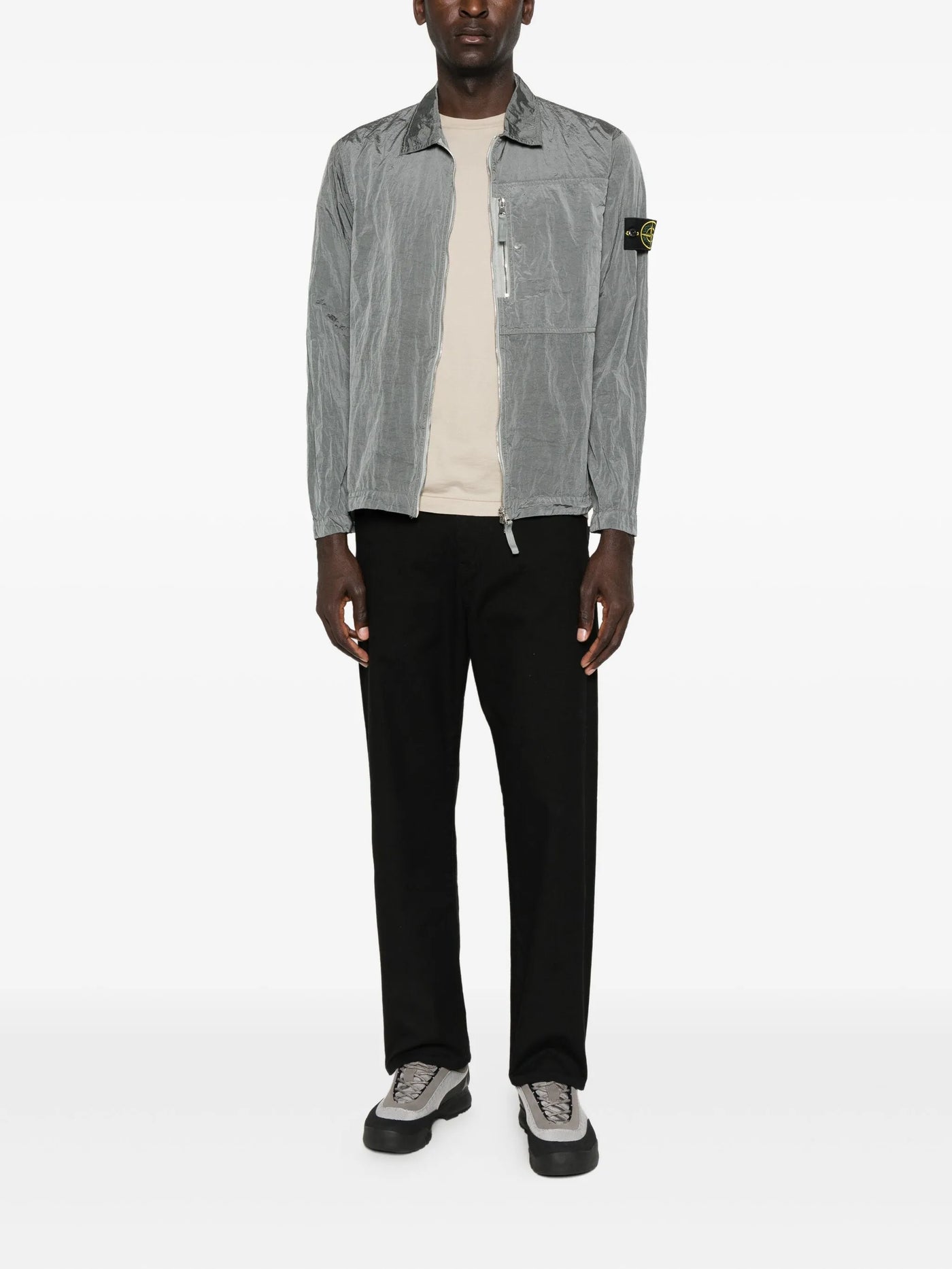 STONE ISLAND - Surchemise nylon grise