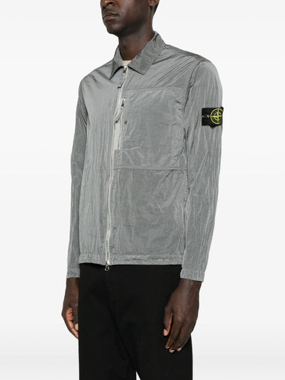 STONE ISLAND - Surchemise nylon grise