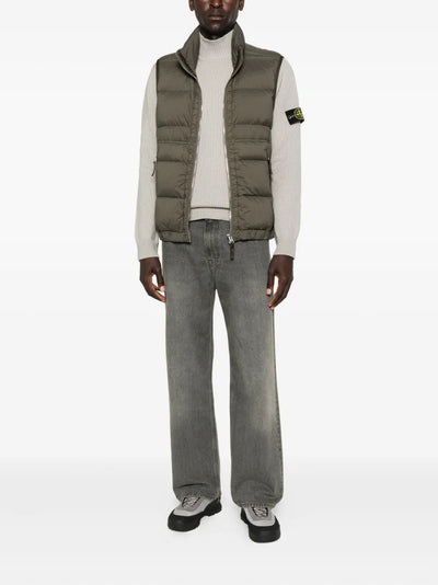 STONE ISLAND - Doudoune sans manches seamless kaki