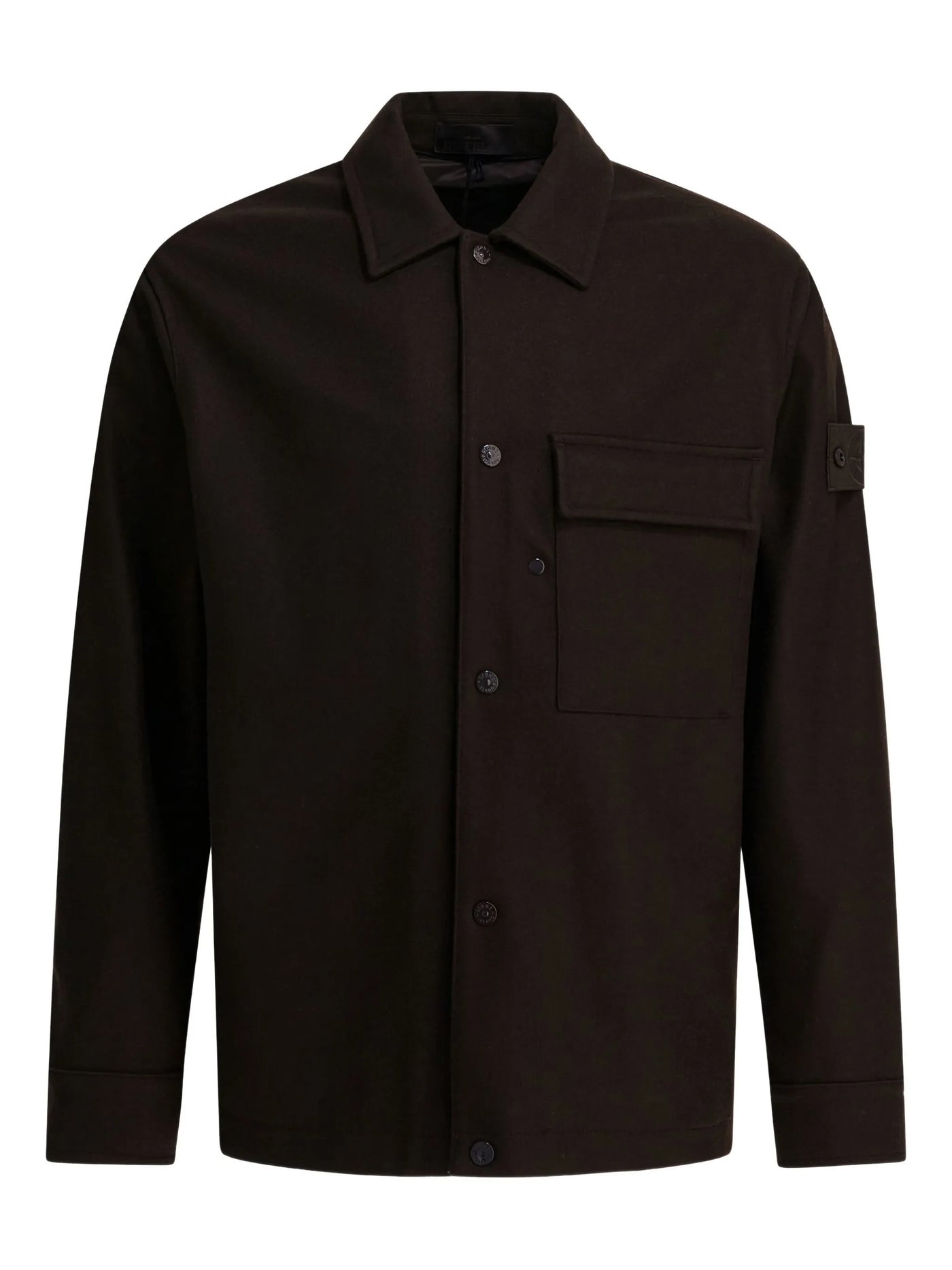 STONE ISLAND GHOST - Surchemise en laine Marron