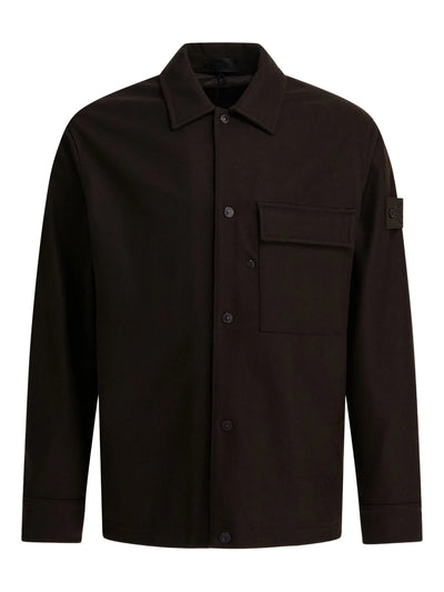 STONE ISLAND GHOST - Surchemise en laine Marron