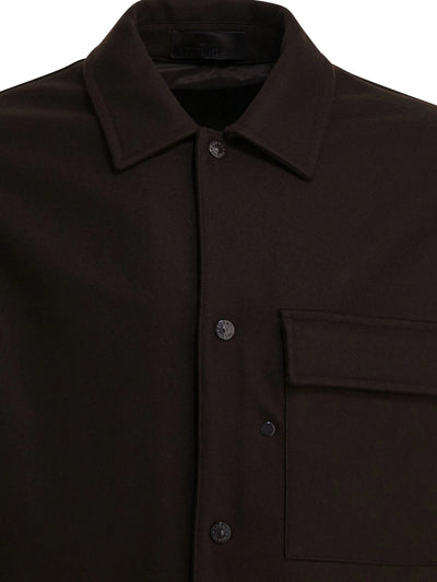 STONE ISLAND GHOST - Surchemise en laine Marron