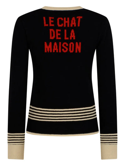 VALENTINO GARAVANI - Pull brodé "Le chat"