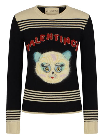 VALENTINO GARAVANI - Pull brodé "Le chat"