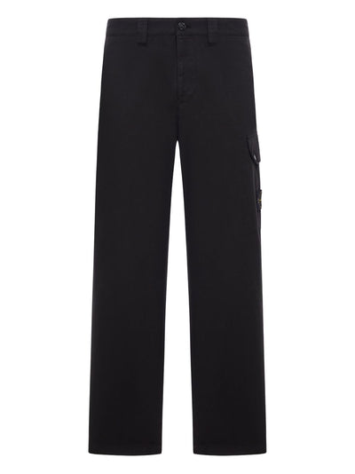 STONE ISLAND - Cargo droit en ripstop Noir