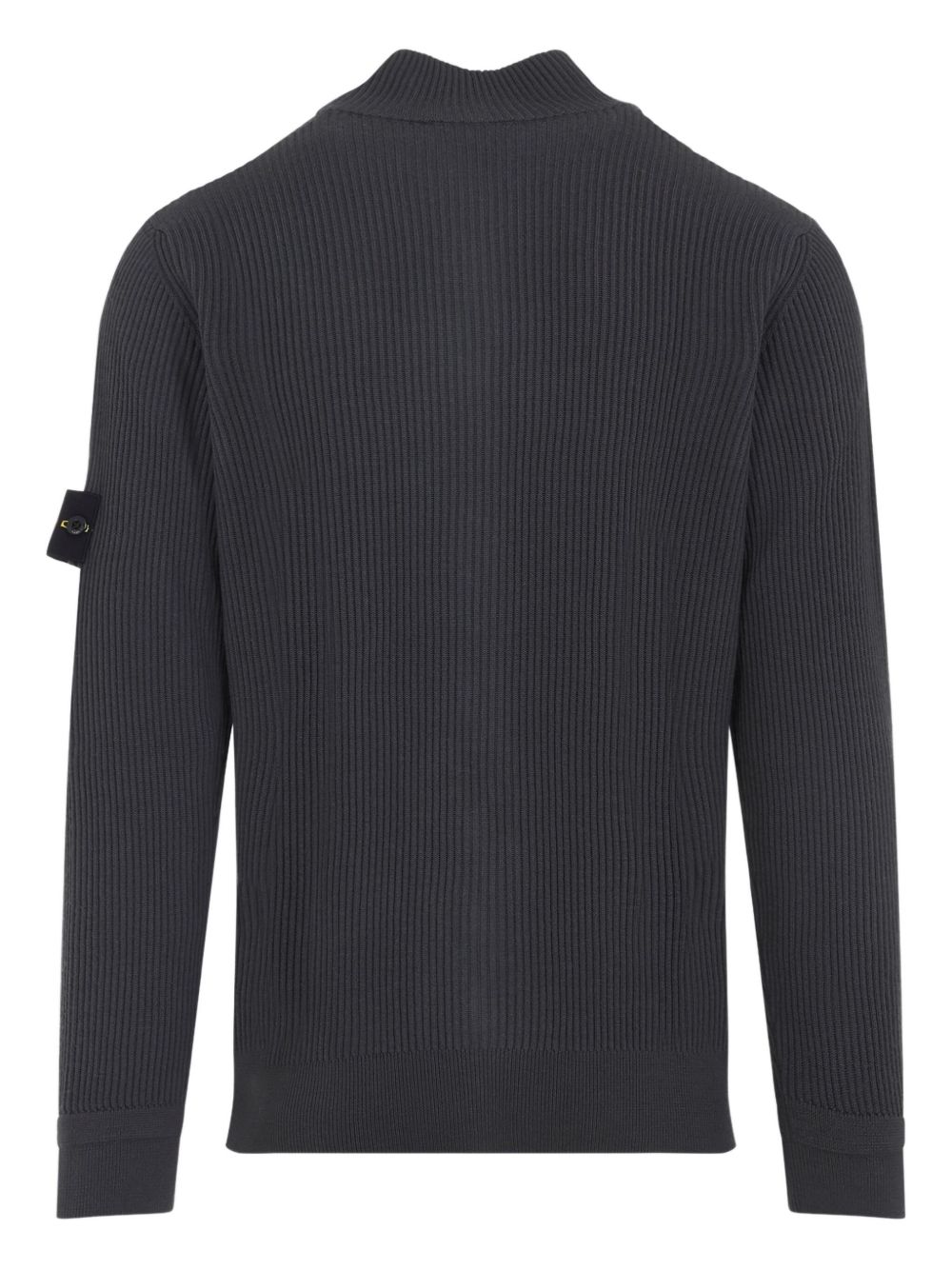 STONE ISLAND - Cardigan en laine fermeture zippée Gris