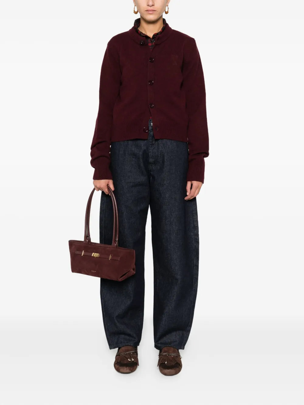 AMI PARIS - cardigan en cachemire bicolore