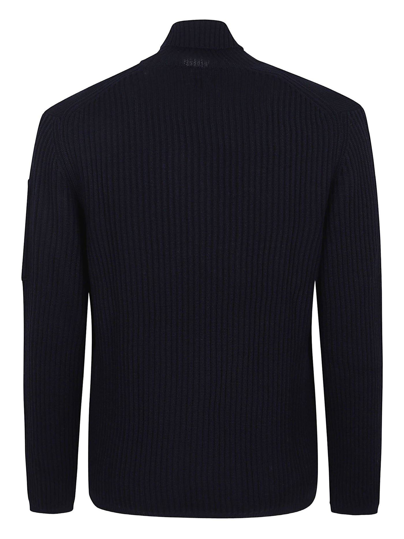 CP COMPANY - Col roulé côtelé bleu Marine