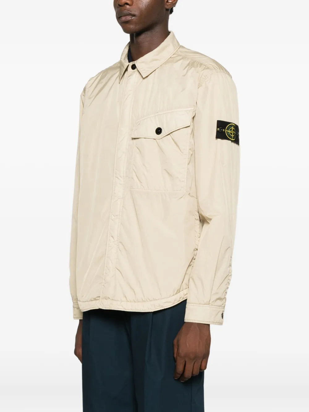 STONE ISLAND - Surchemise en Crinkle Beige