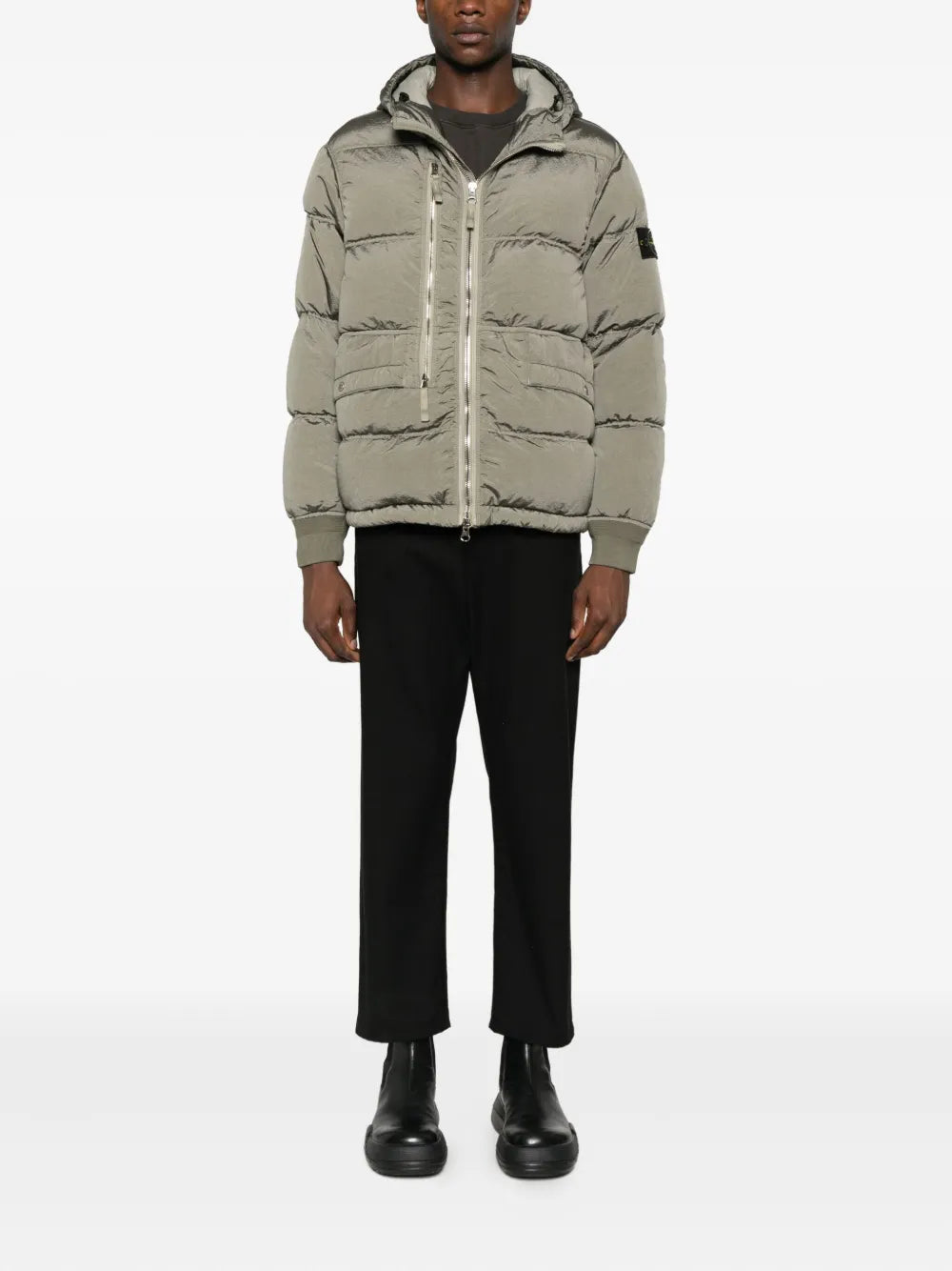 STONE ISLAND - veste matelassée à patch logo
