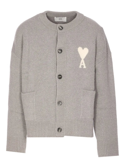 AMI PARIS - cardigan en cachemire bicolore