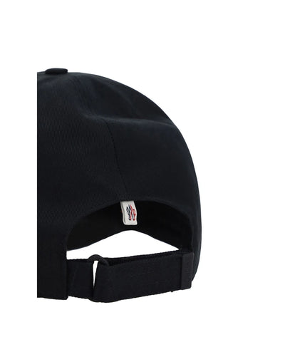 MONCLER GRENOBLE - Casquette en garbadine noir