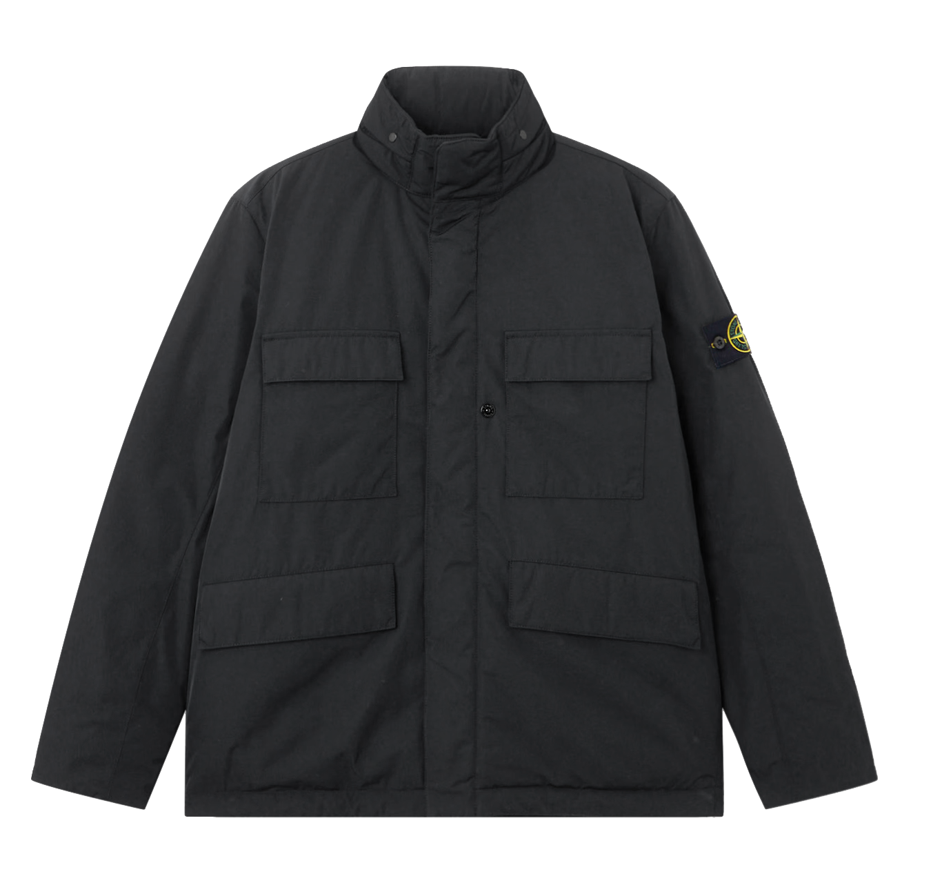 STONE ISLAND - Field jacket rembourrée et déperlante à poches pressionnées