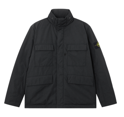 STONE ISLAND - Field jacket rembourrée et déperlante à poches pressionnées