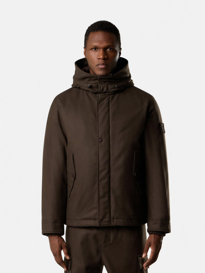 STONE ISLAND GHOST - Doudoune en laine Chocolat