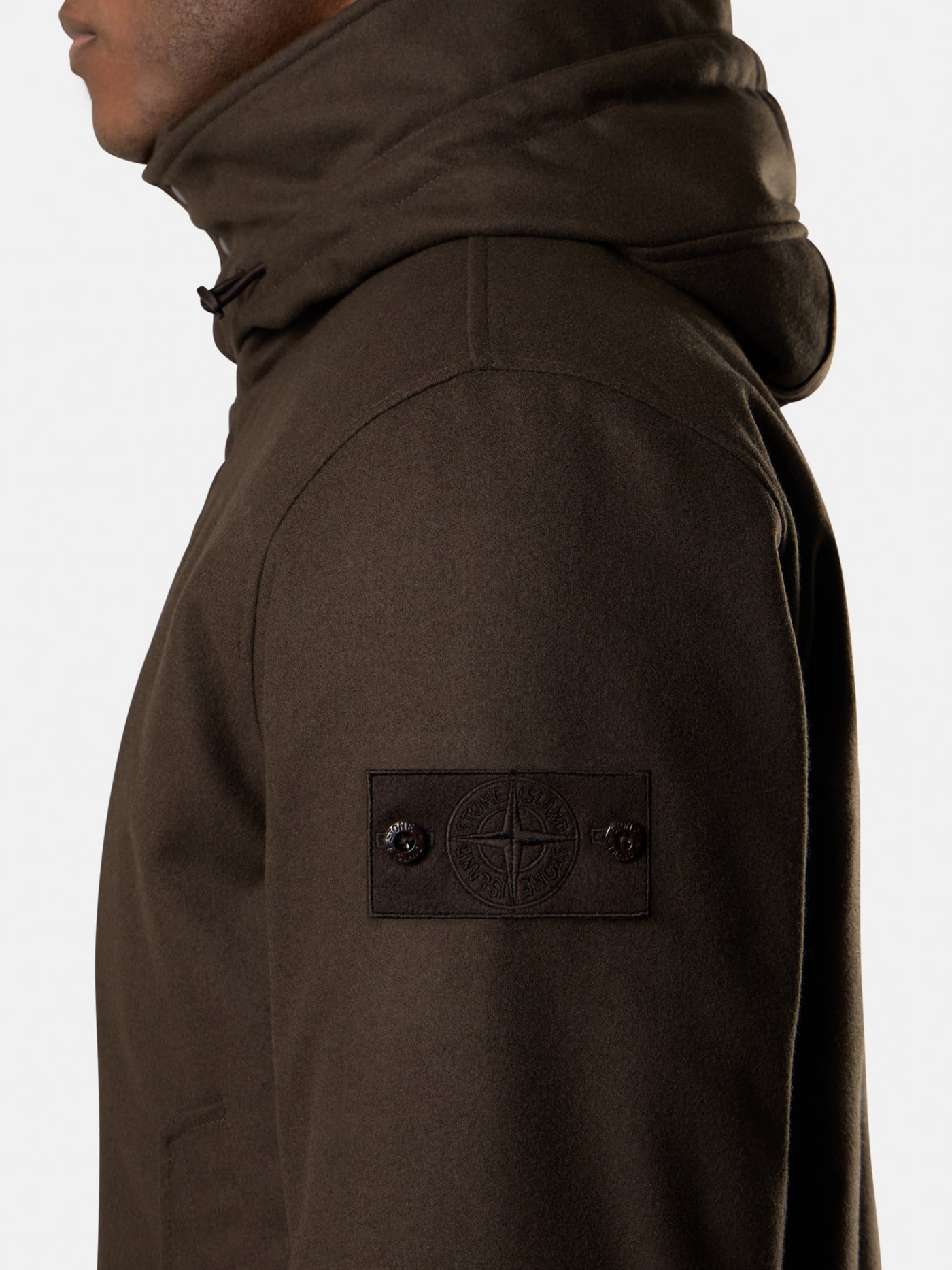 STONE ISLAND GHOST - Doudoune en laine Chocolat