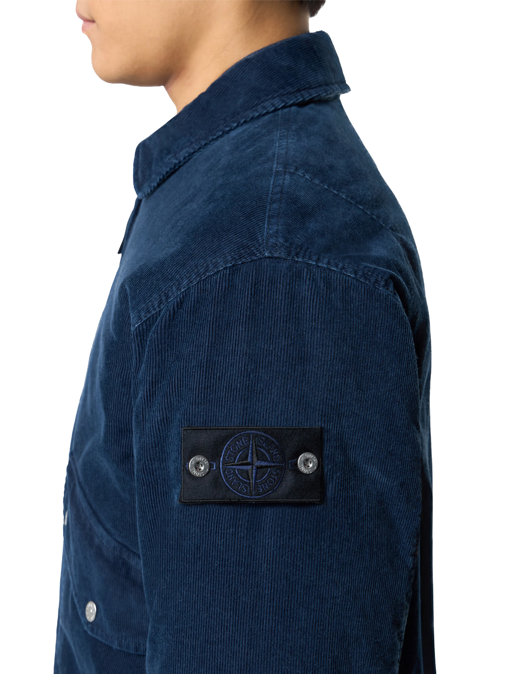 STONE ISLAND - Bomber Indigo Micro Corduroy - Denim research