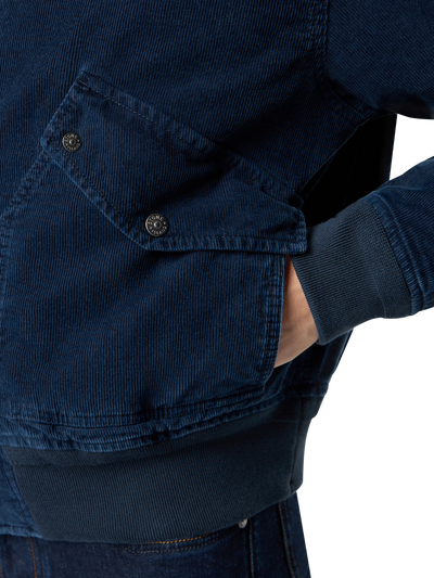 STONE ISLAND - Bomber Indigo Micro Corduroy - Denim research