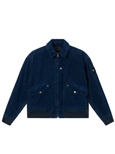 STONE ISLAND - Bomber Indigo Micro Corduroy - Denim research