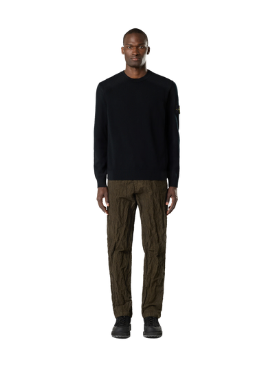 STONE ISLAND - Pull en maille revers Noir