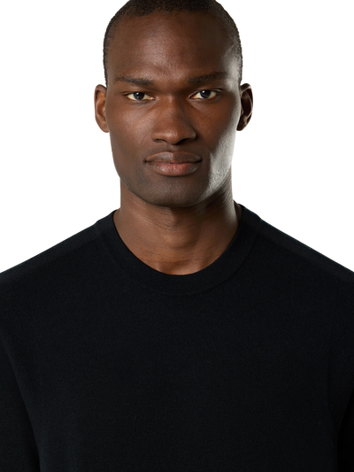 STONE ISLAND - Pull en maille revers Noir