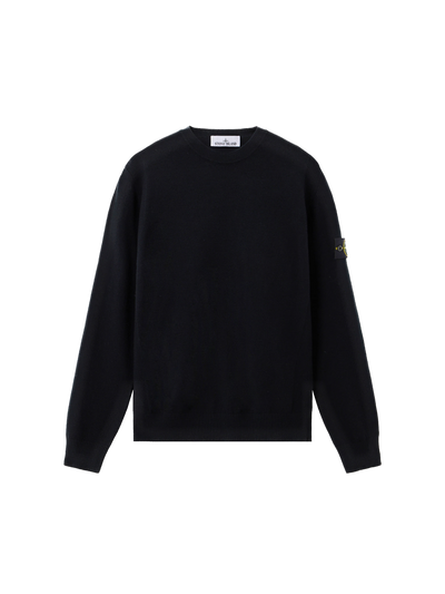 STONE ISLAND - Pull en maille revers Noir