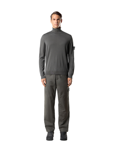 STONE ISLAND GHOST - Pull à col roulé avec finitions côtelées