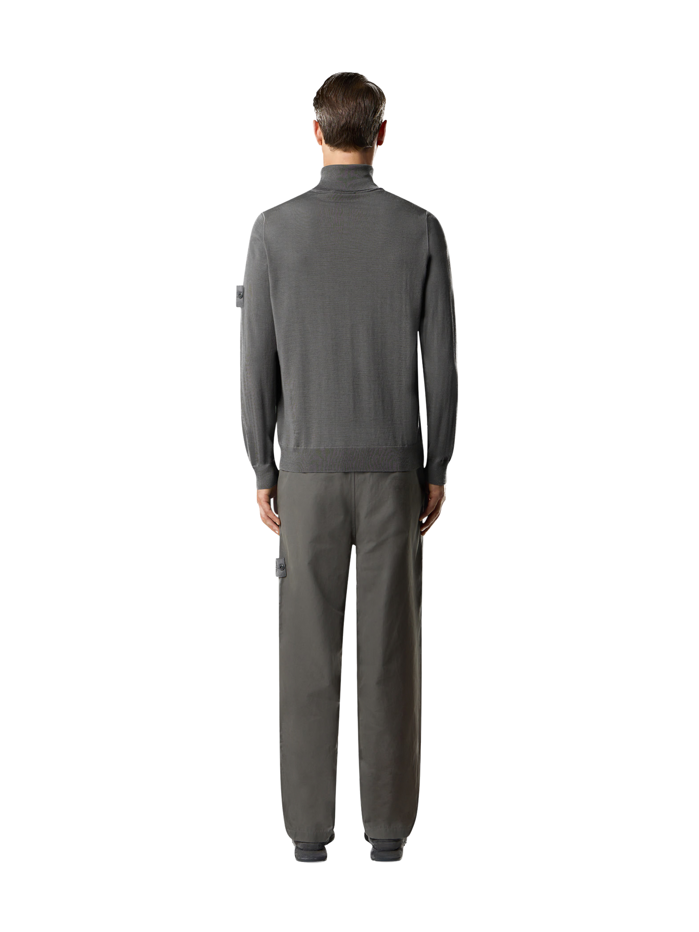 STONE ISLAND GHOST - Pull à col roulé avec finitions côtelées