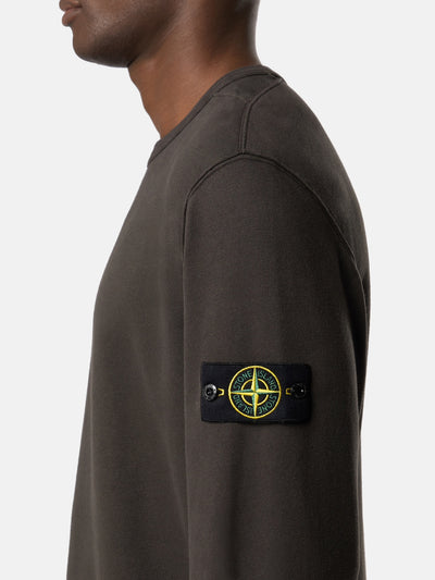 STONE ISLAND - Sweat-shirt ras-du-cou coupe regular avec insertions côtelées