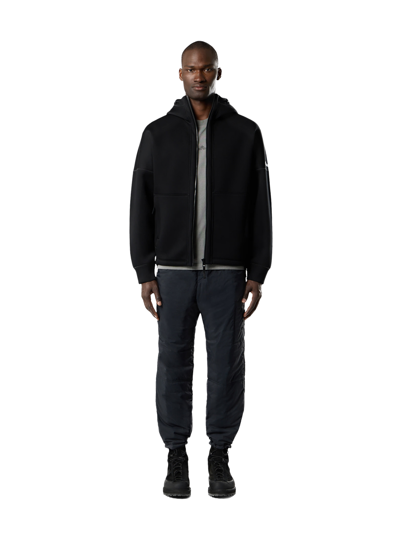 STONE ISLAND - Hoddie zippé en Scuba