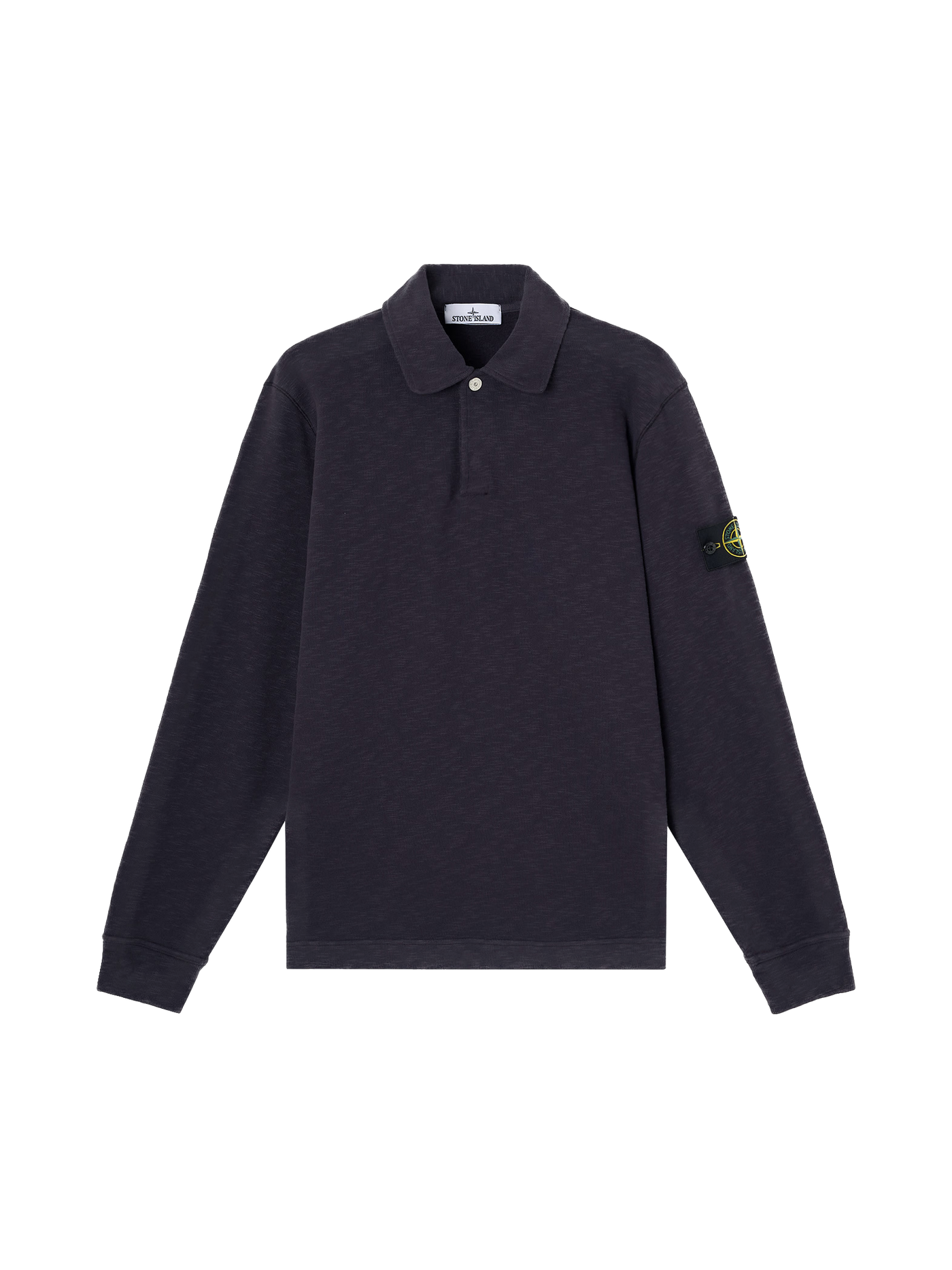 STONE ISLAND - Polo manches longues coupe regular avec fermeture pressionnée