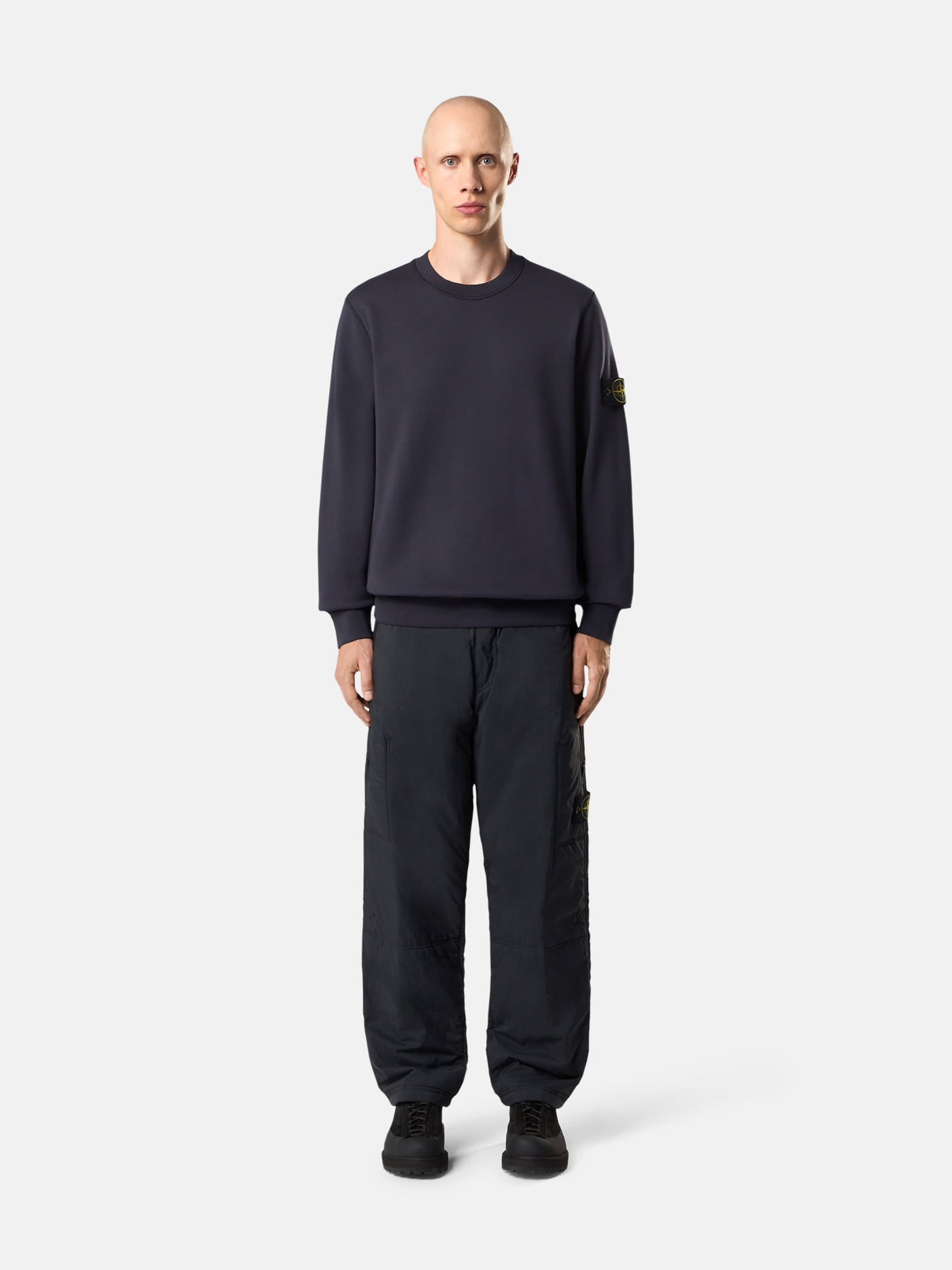 STONE ISLAND - Crewneck classic bleu foncé