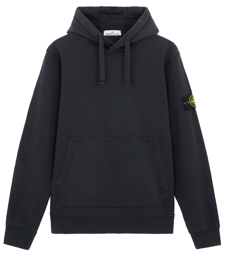 STONE ISLAND - Sweat-shirt à capuche bleu marine