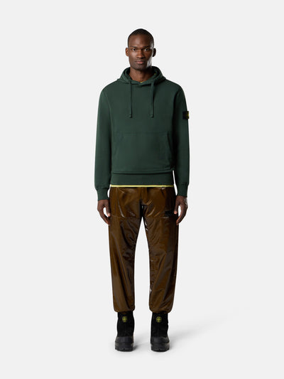 STONE ISLAND - Sweat-shirt à capuche vert juniper