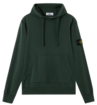 STONE ISLAND - Sweat-shirt à capuche vert juniper