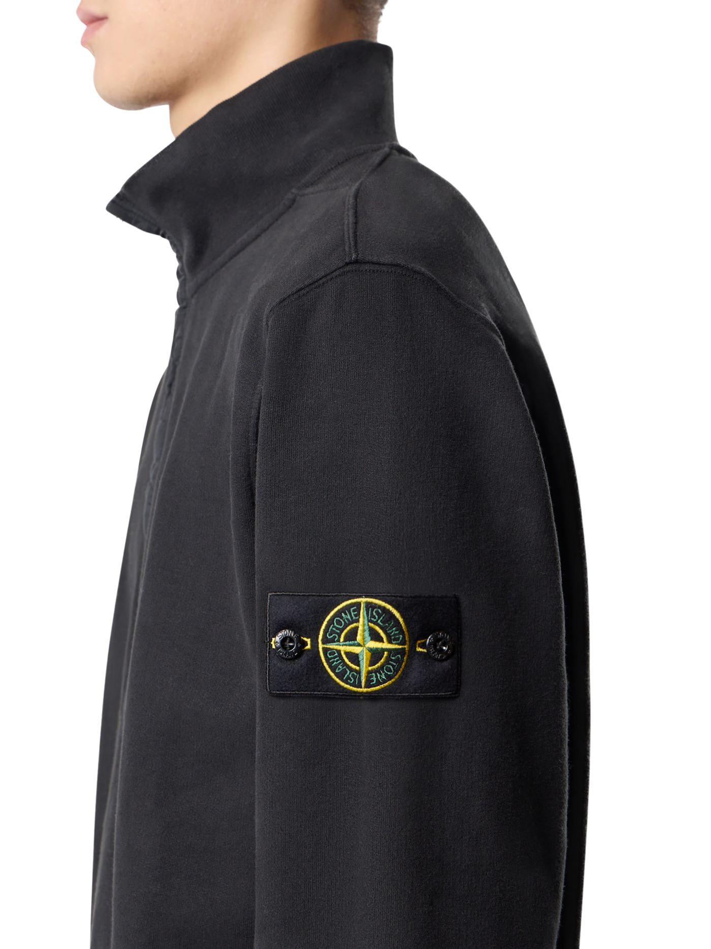 STONE ISLAND - Half-zip noir